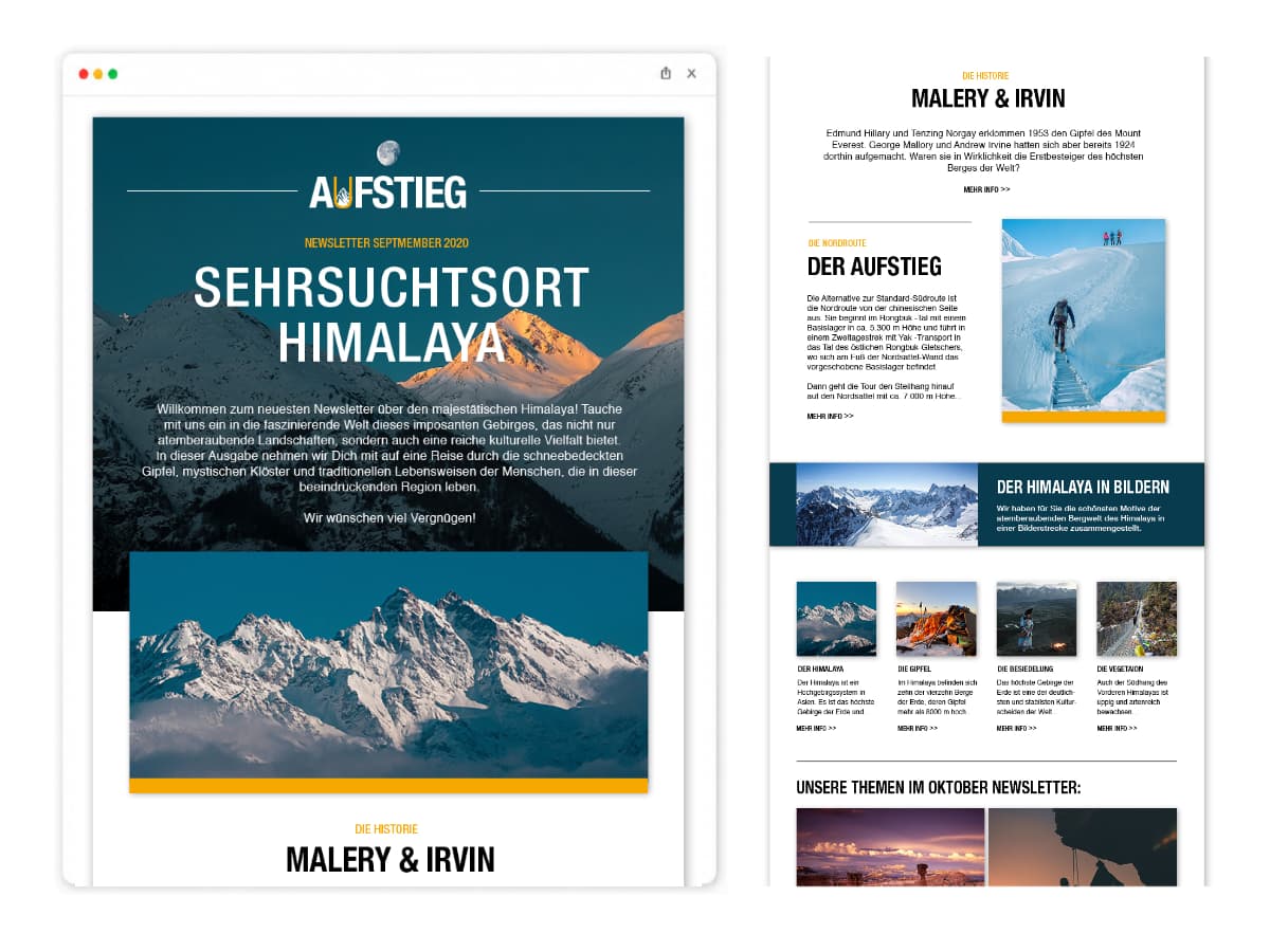 Newsletter Aufstieg